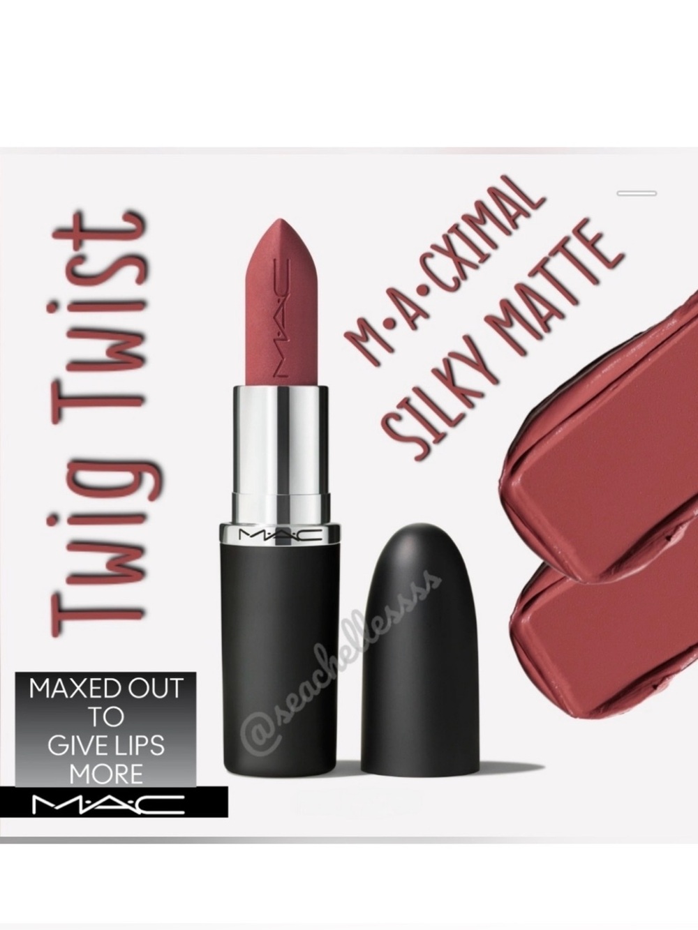 M•A•CXIMAL Silky Matte Lipstick Twig Twist Brown Pink Brand New in Box Authentic